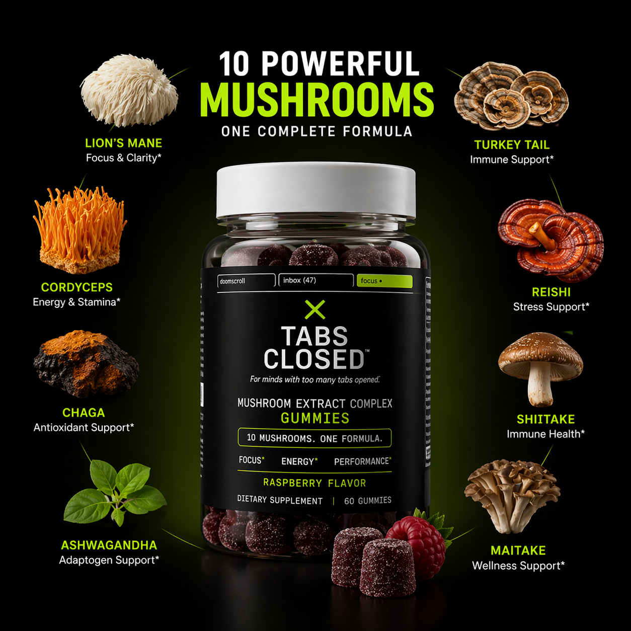 Functional Mushroom Gummies - BUY 3 GET 3 FREE